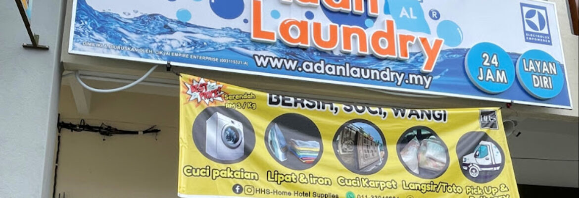 ADAN LAUNDRY IPOH – Kedai Dobi 24Jam Jelapang